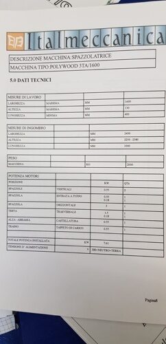 Шлифовальный щеточный станок Italmeccanica Polywood 3TA/1600 (Б/У)